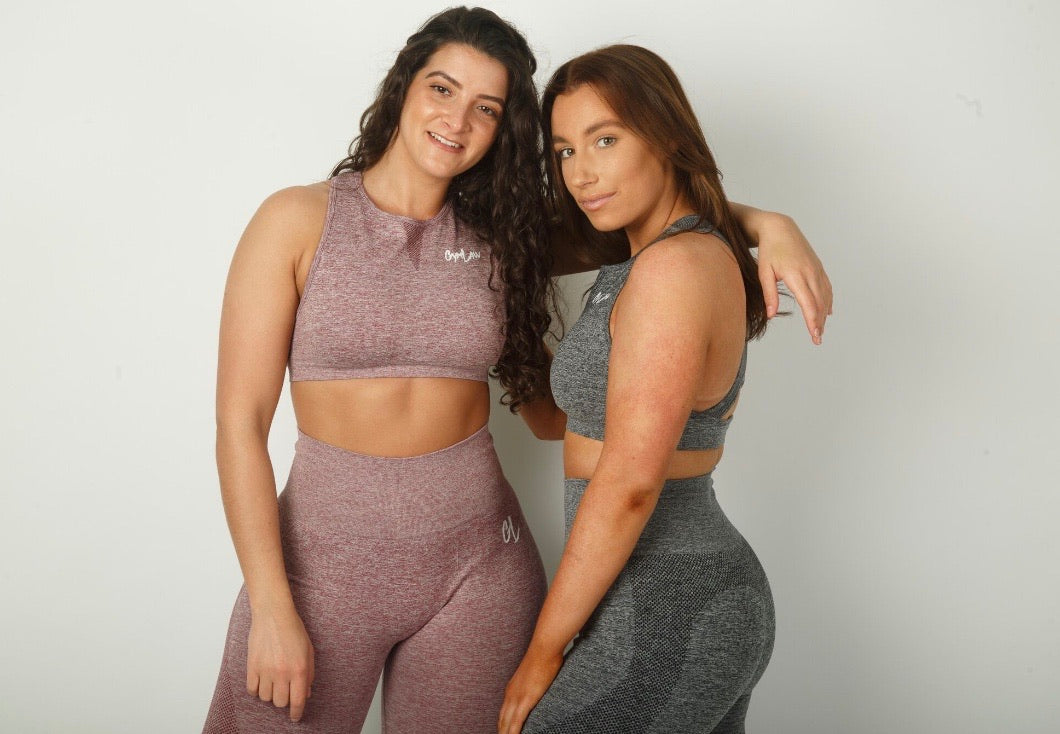 Grey Marl 'Shock' Sports Bra