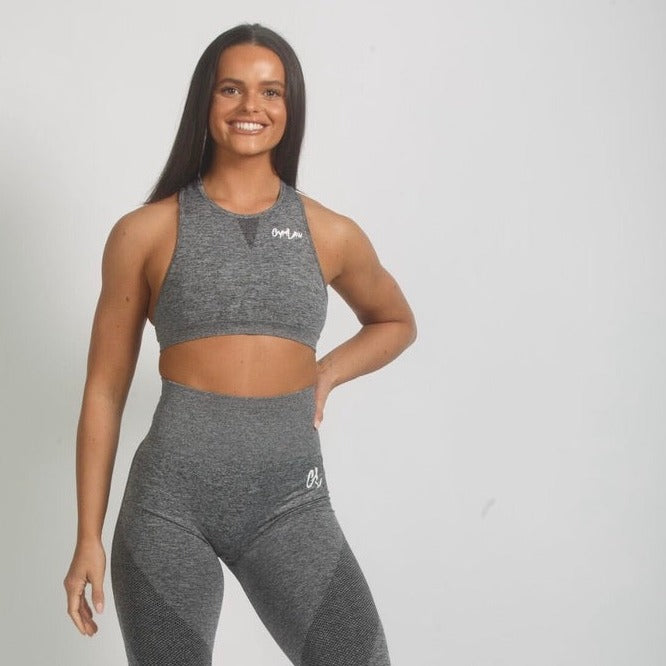 Grey Marl 'Shock' Sports Bra