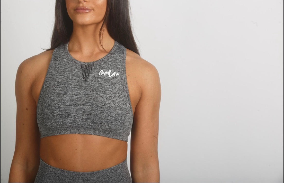 Grey Marl 'Shock' Sports Bra